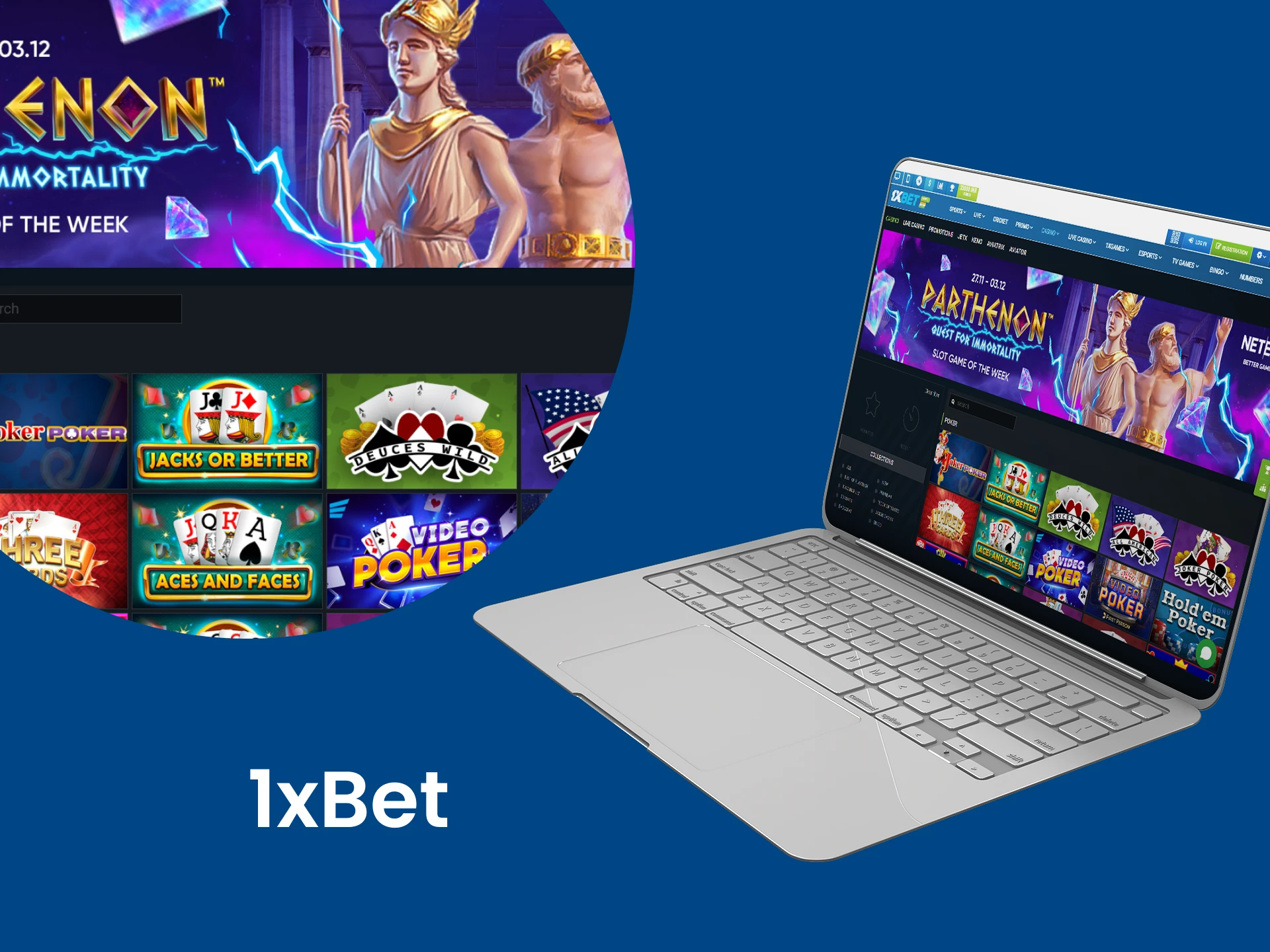Choose the 1xbet site to play Video Poker.