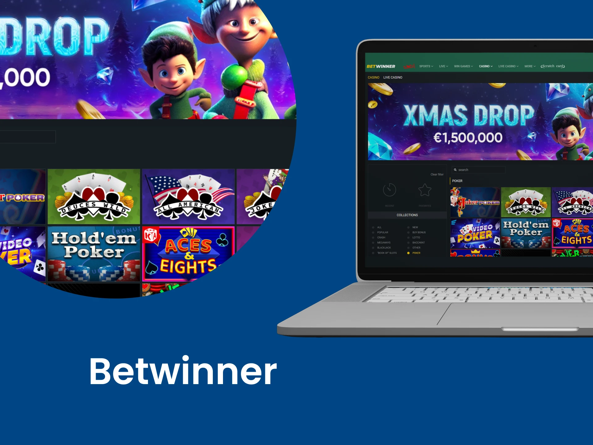 Play Video Poker on the Betwinner service.