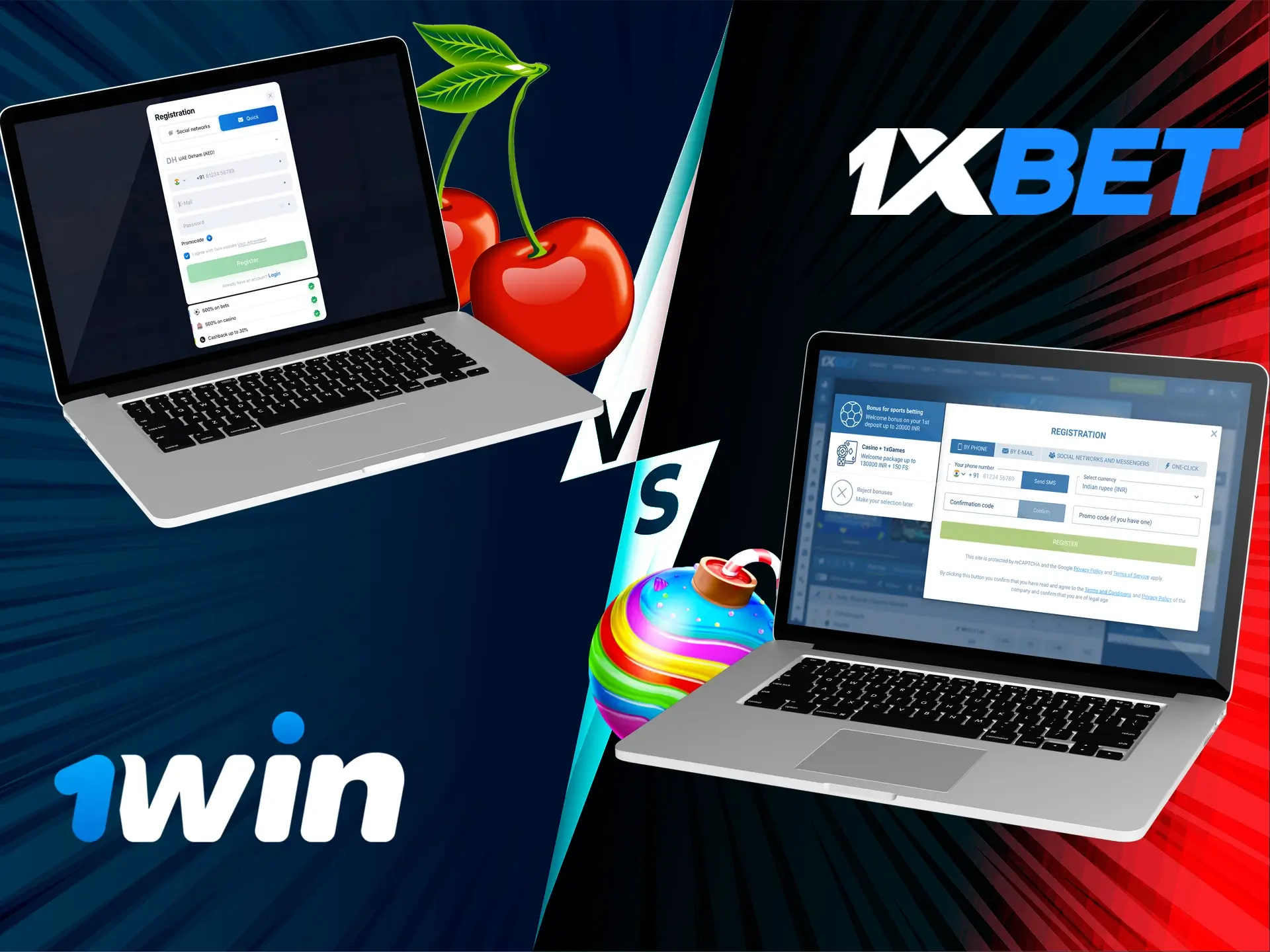 Signing up is easy with 1xbet and 1win.
