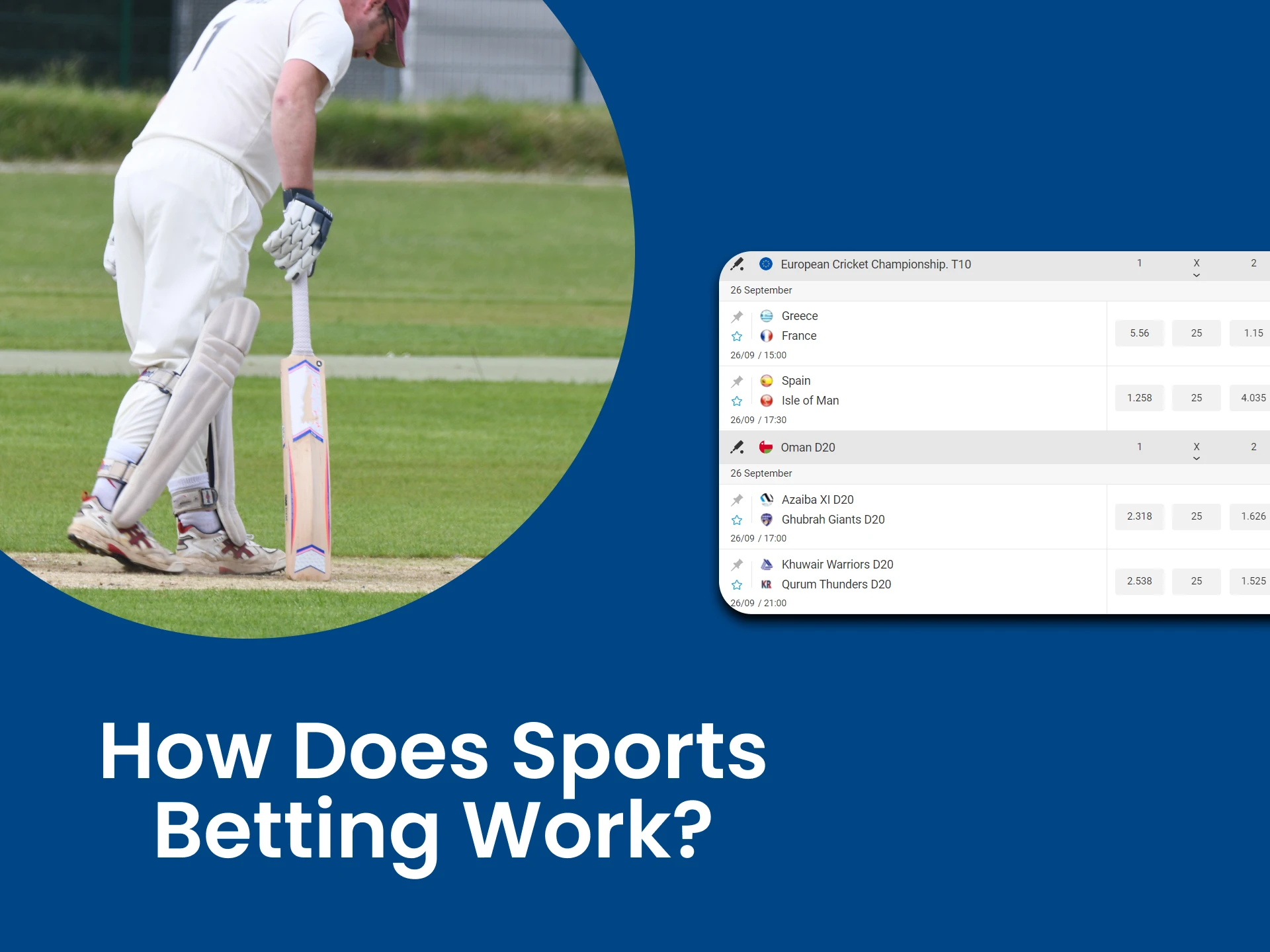 We will tell you how sports betting works.