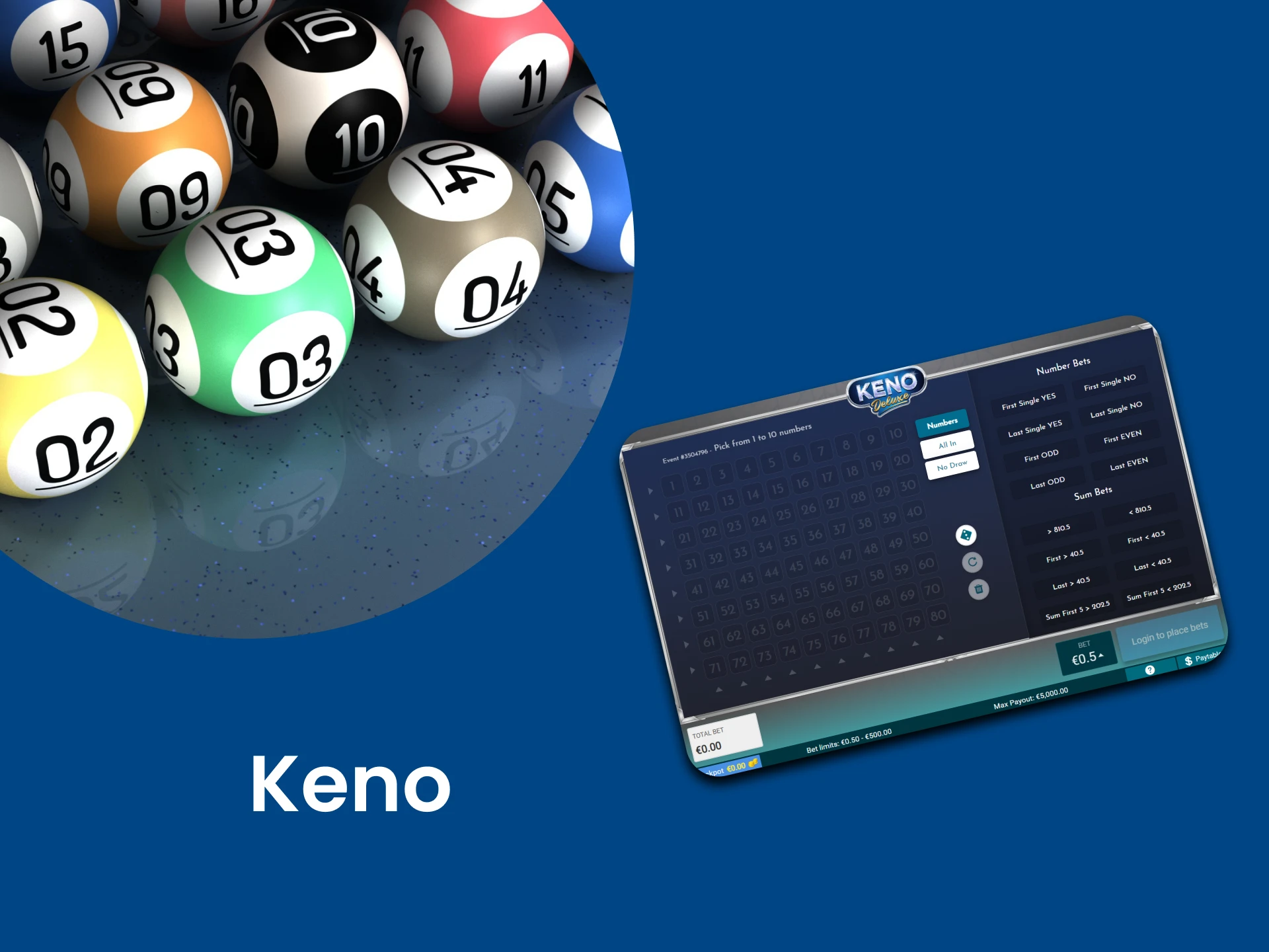 For casino fans, we recommend playing Keno.