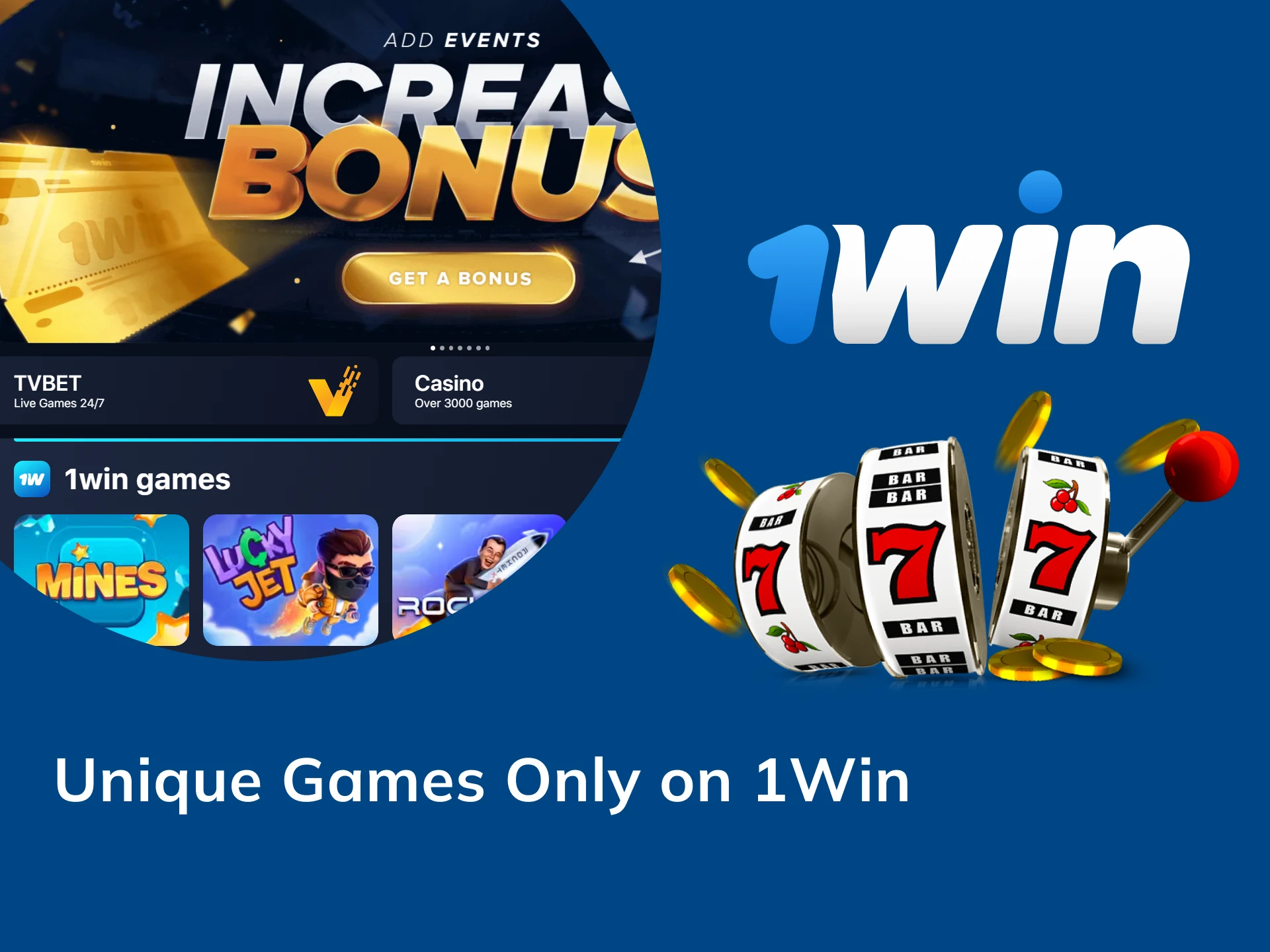 1Win offers players a wide range of games and bonuses.