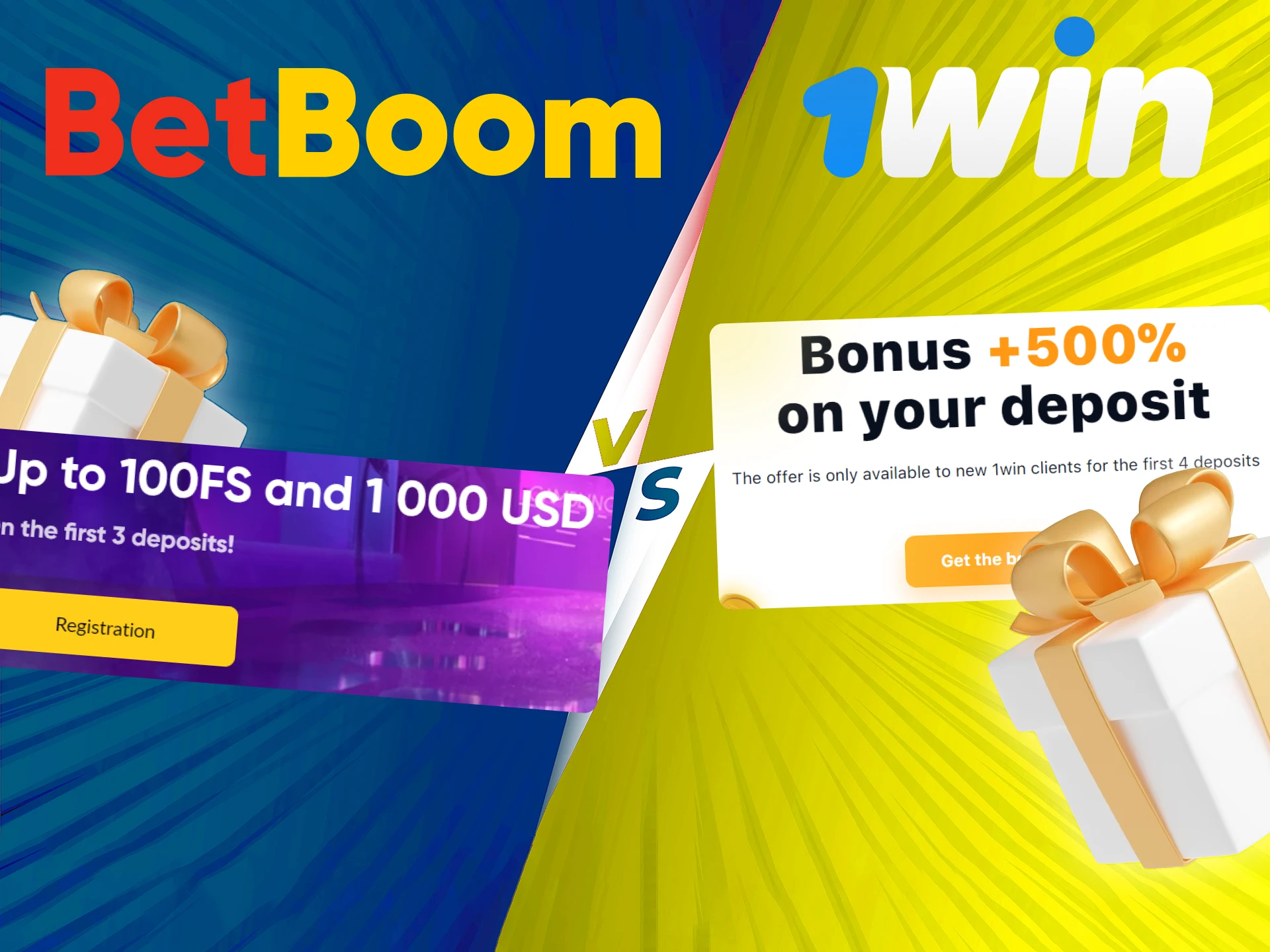 At 1win and BetBoom, new users can receive a welcome bonus.