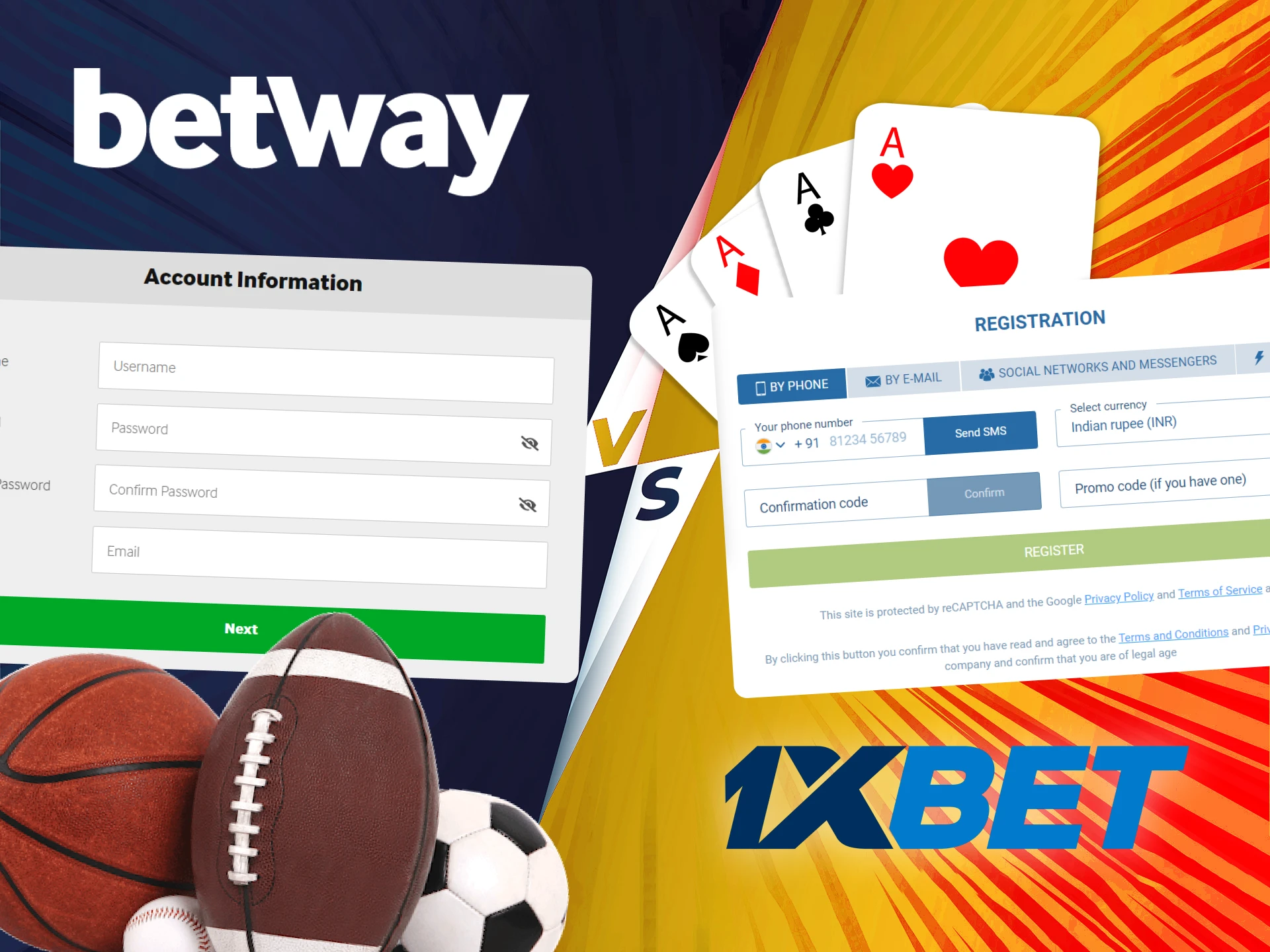 Register on Betway and 1xbet to find out who is better.