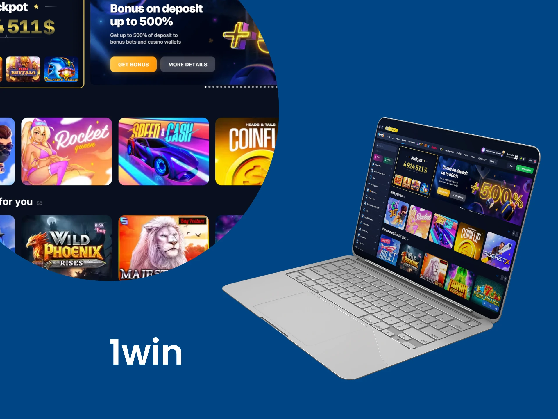 Try your hand at the online casino from 1win.