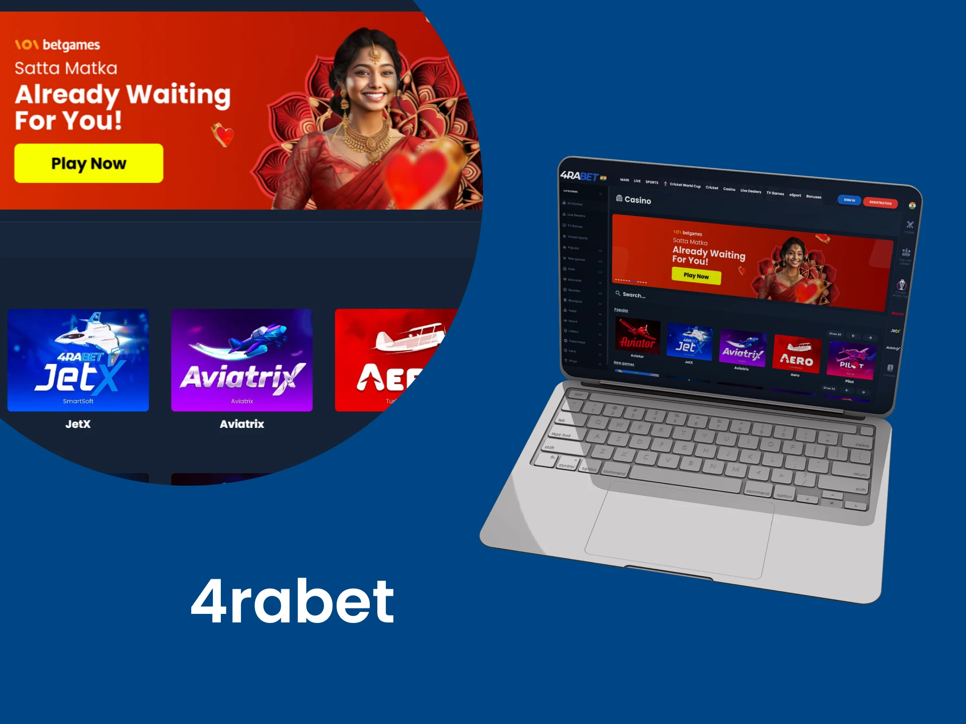 Try your hand at the online casino from 4rabet.
