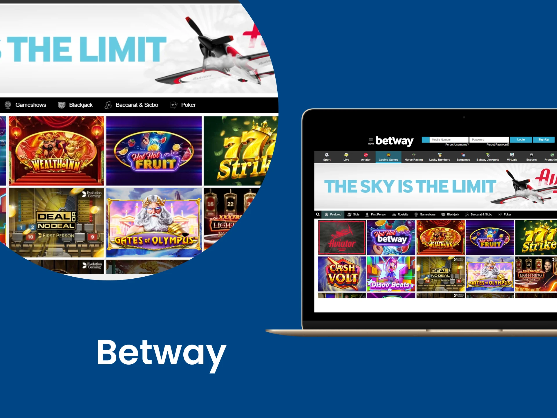 Betway is ideal for playing in online casinos.