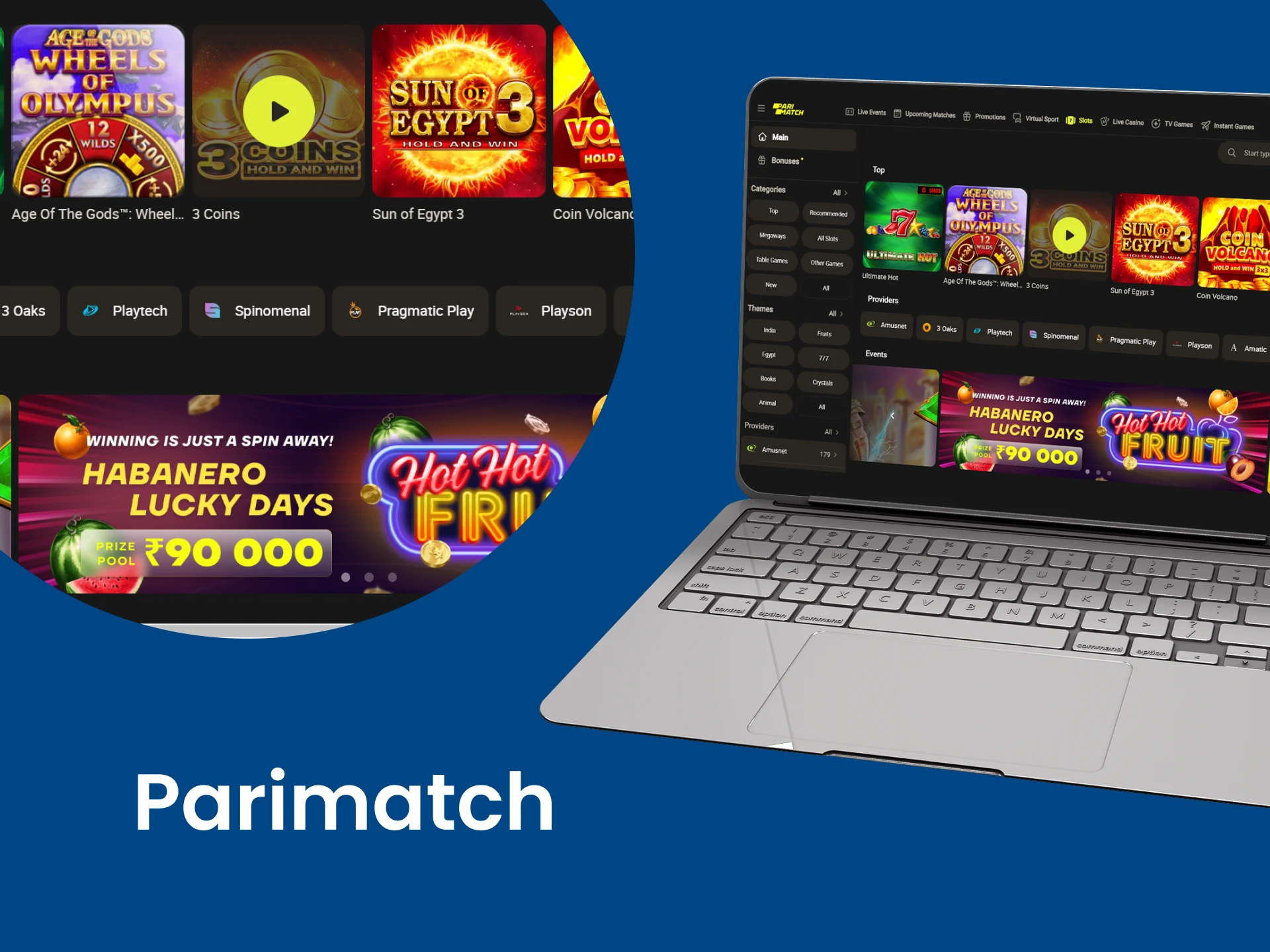 For casino games, choose Parimatch.