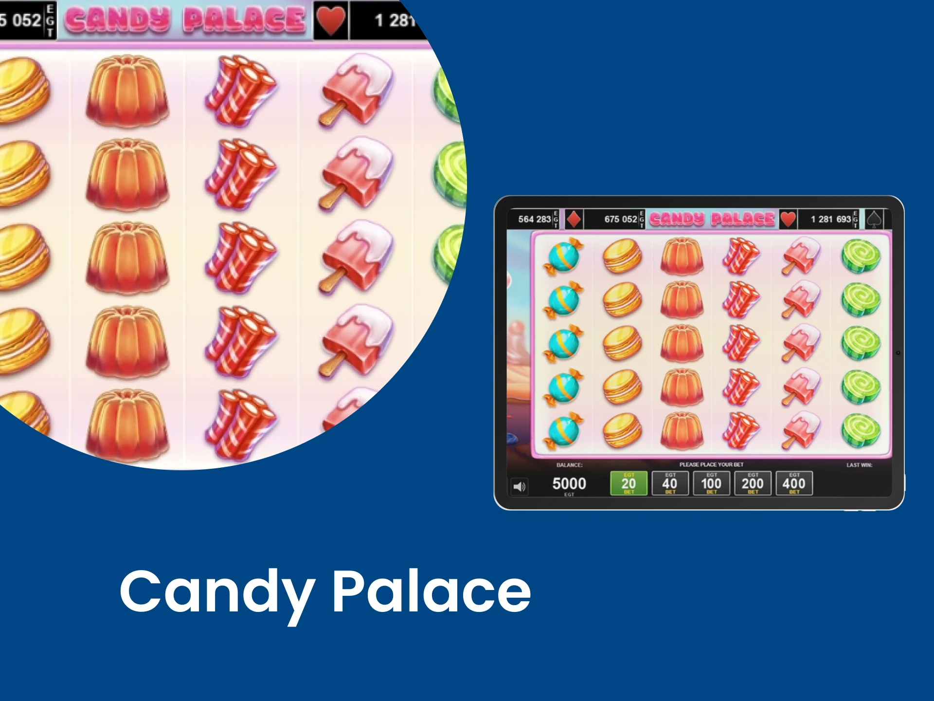 Play Candy Place on iPad devices.