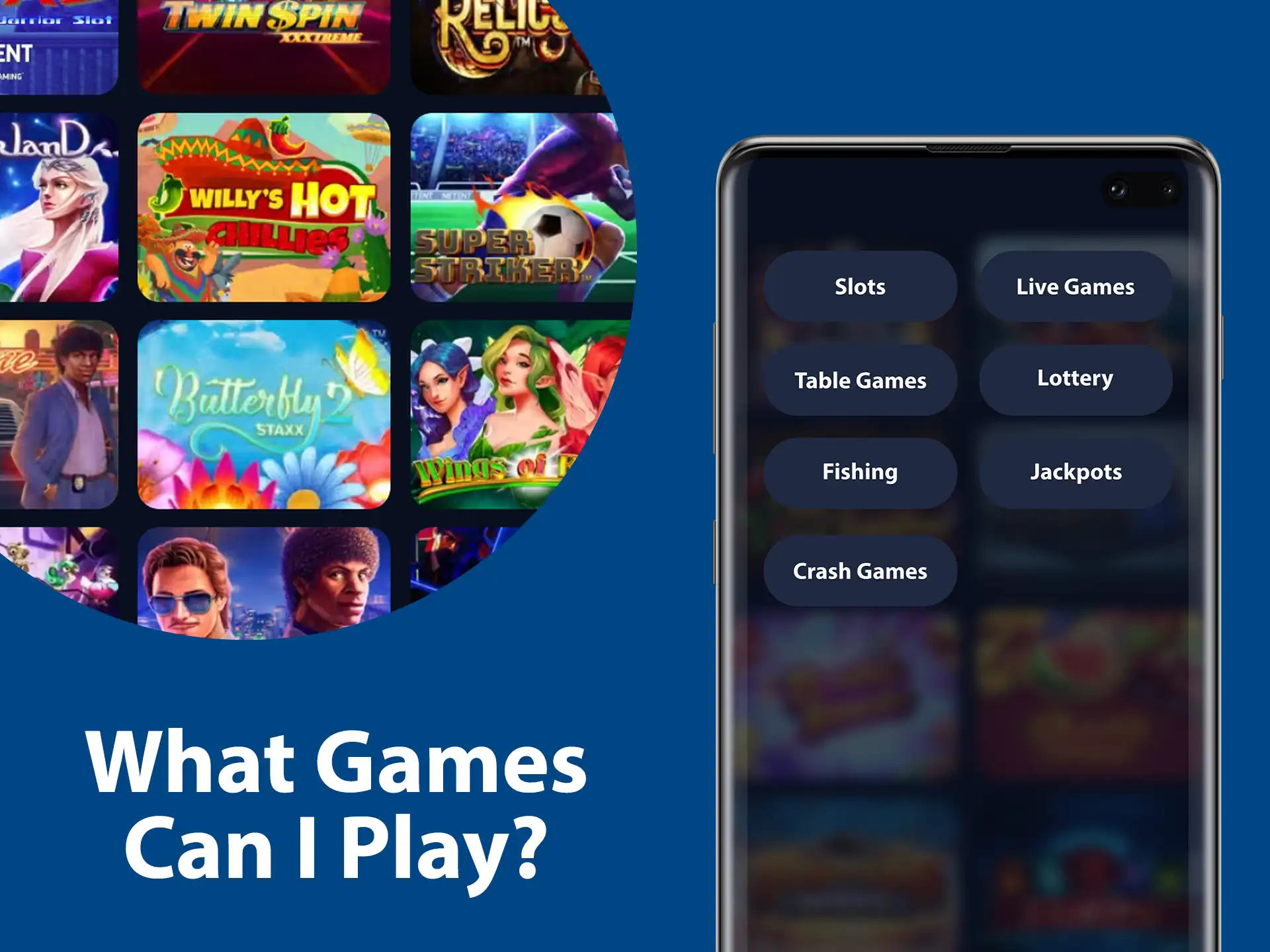 The category of games you can play is very large, ranging from slots to crash games.