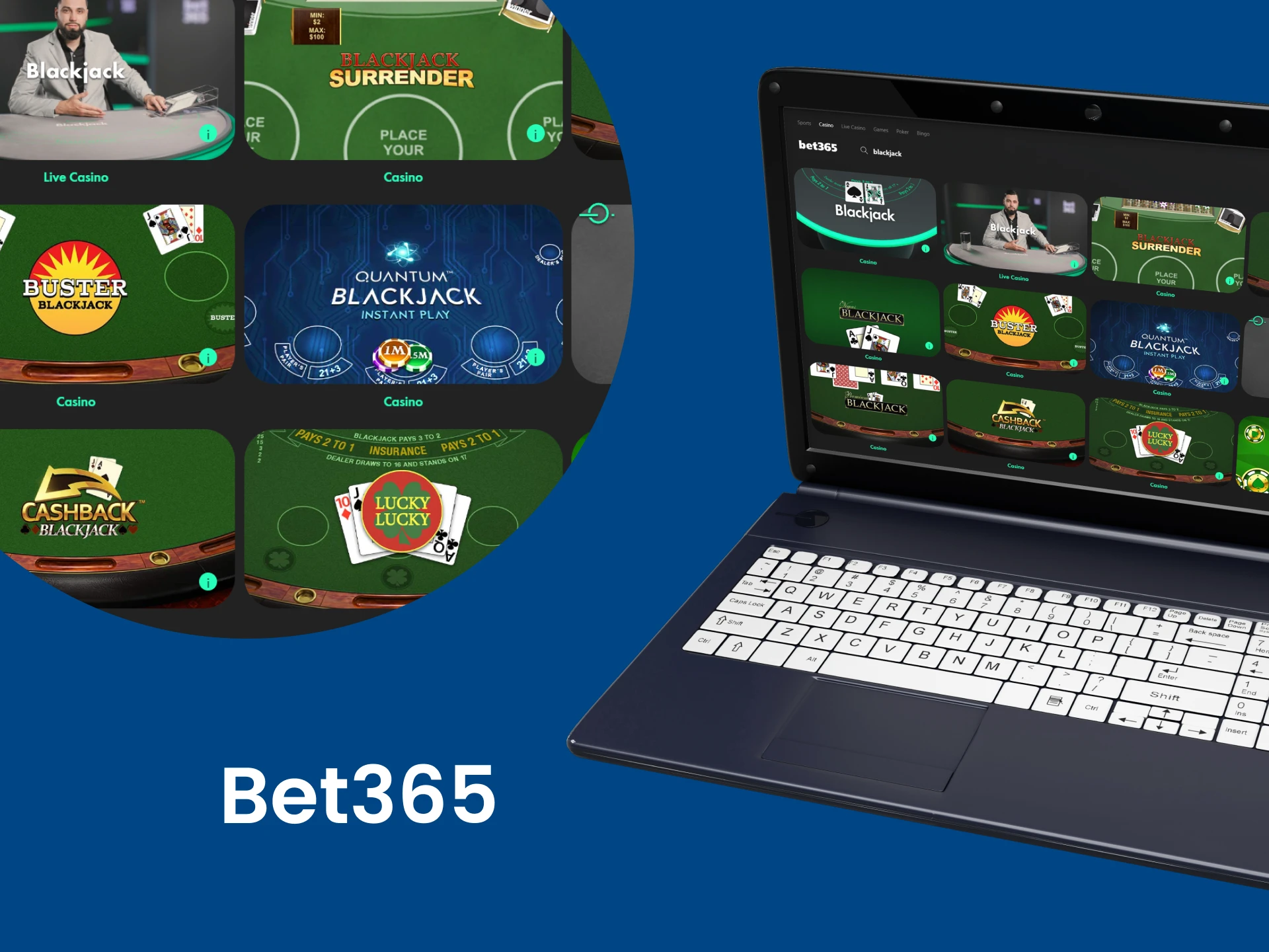 Choose from different types of table blackjack games at Bet365.