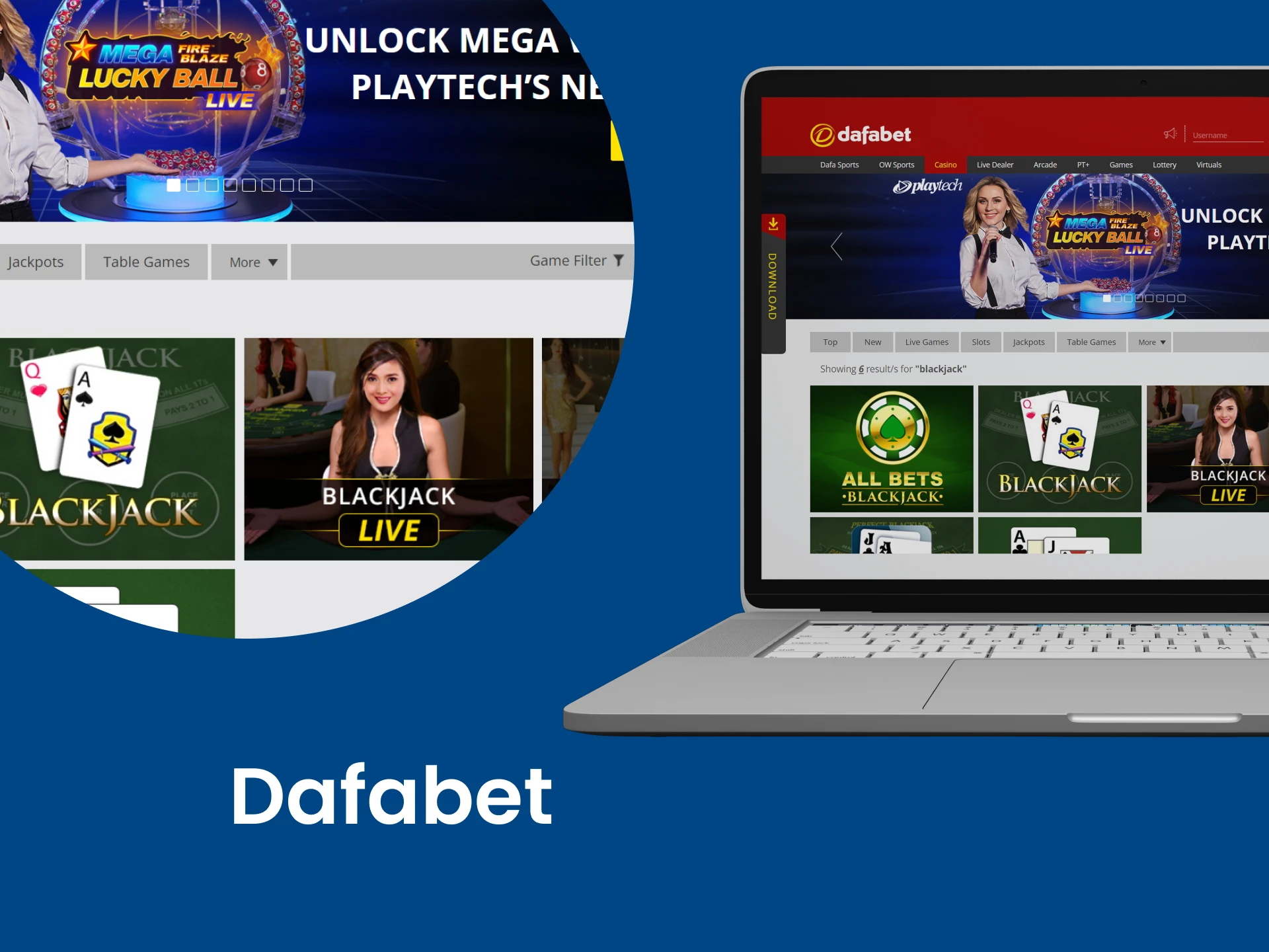 For blackjack games, choose Dafabet casino.