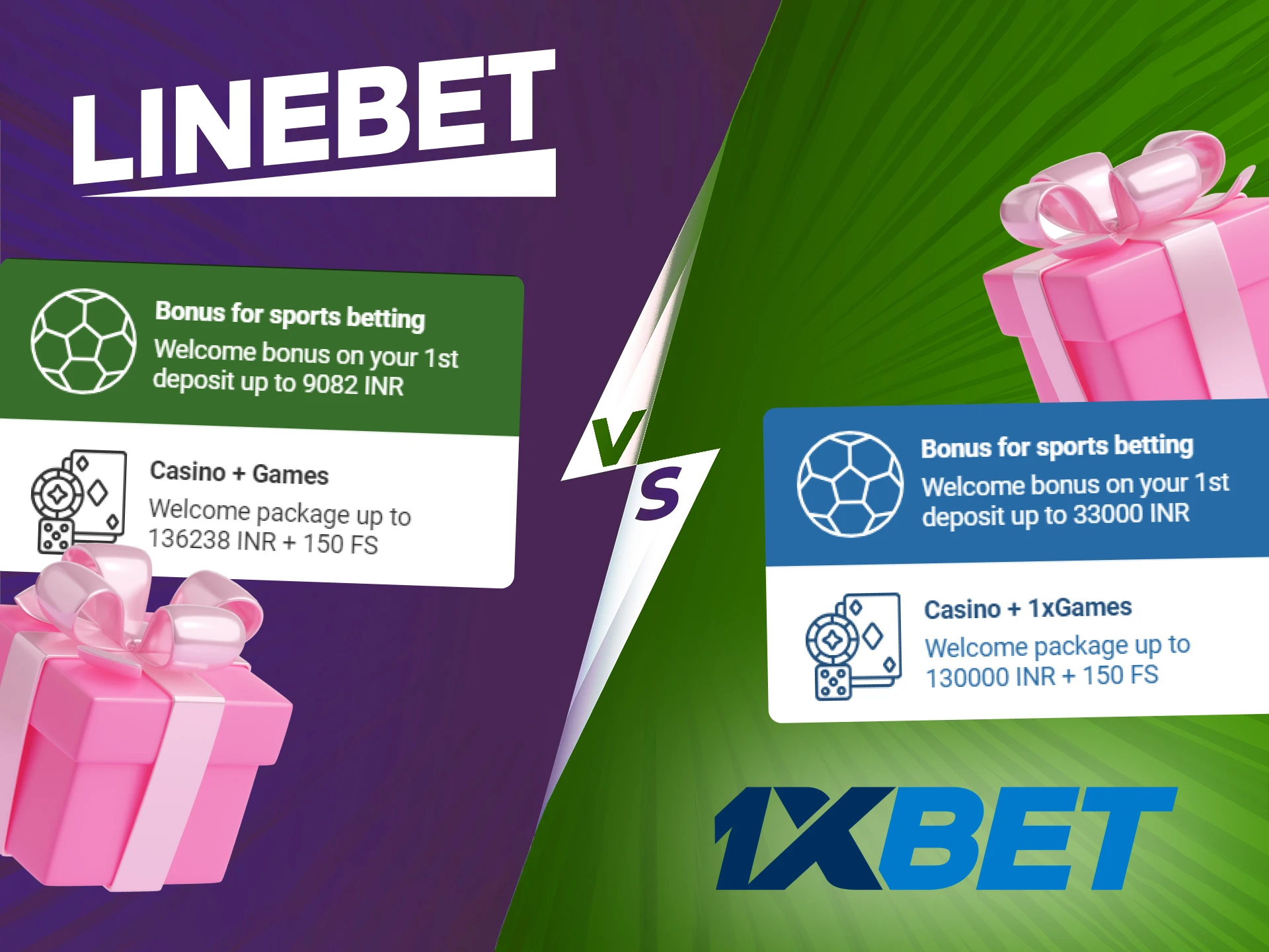 Linebet and 1xbet offer their players lucrative bonuses.