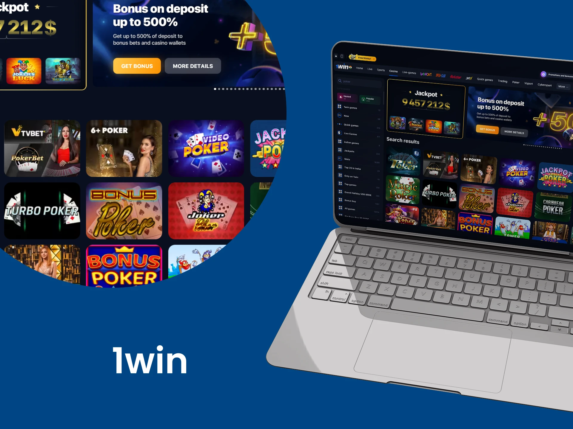 Choose the 1win site to play Video Poker.