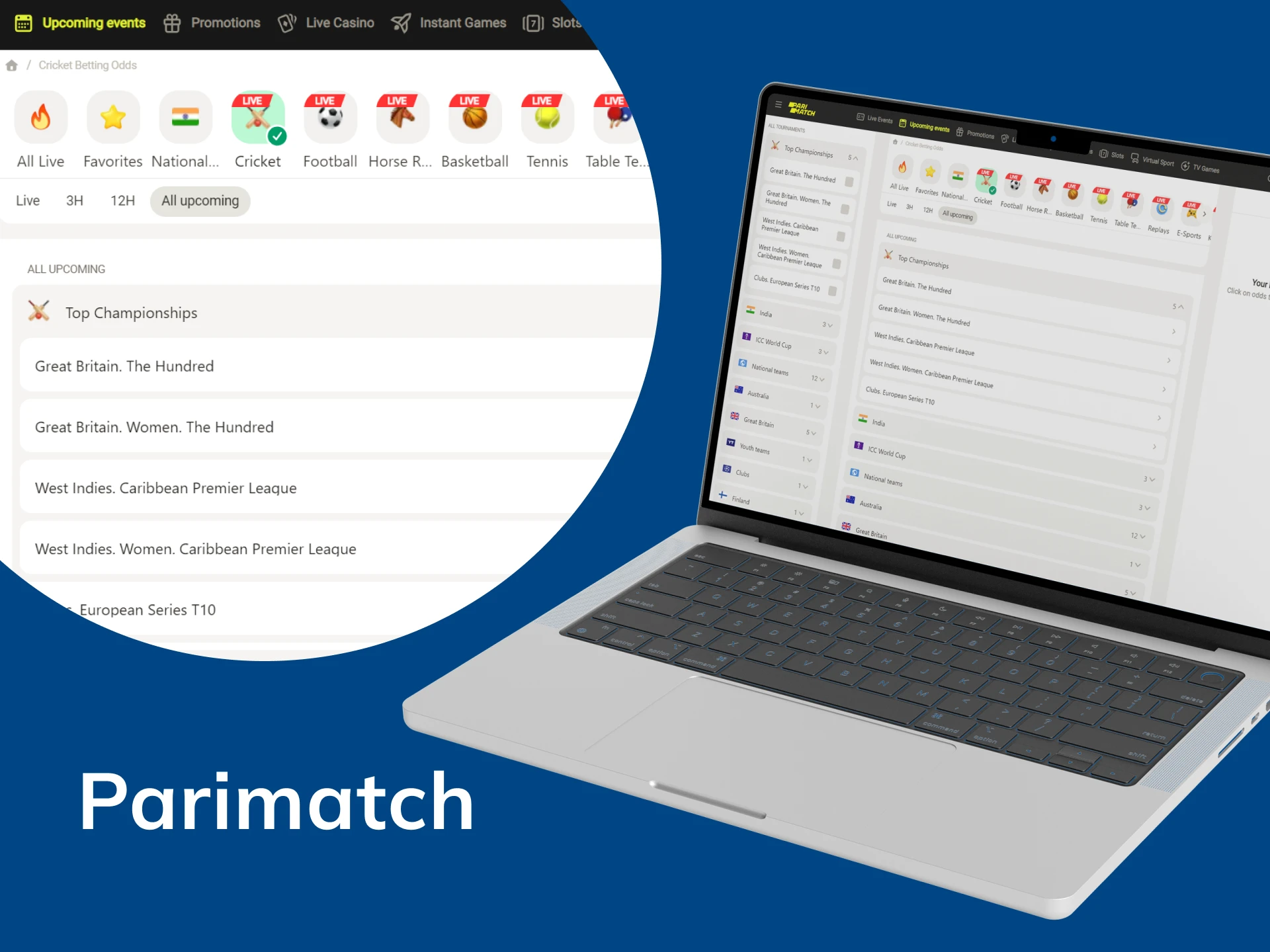 Bet on cricket online with Parimatch.